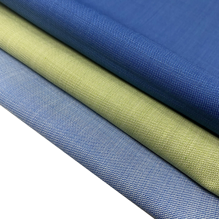 Colorful Sharkskin Style Wool Blend Fabric With English Selvage For Suit